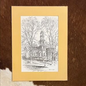 vintage print titled "Park St. Church, Boston, Mass." by George Murray